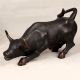 English Art Handmade Brass Ox Statue in Black Finish