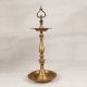 Elegant Brown Brass Oil Lamp from South India for Decor