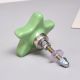 Green Ceramic Star Cabinet Knobs for Nursery