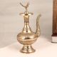 Golden Premium Brass Water Pot with Spout and Peacock Lid