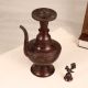 Dark Brown Brass Water Pot with Spout for Home Decor