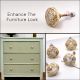 Gold Embroidered Metal Cabinet Knobs 6 Pieces