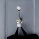 Solid White Ceramic Iron Heavy Duty Wall Hook-EHG-44