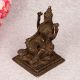 Vintage Dark Finish Brass Goddess Lakshmi Statue for Worship