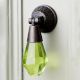 Handmade Green Octagon Teardrop Glass Pull Cabinet Knob