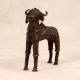 Tribal Fine Art Brass Nandi Statue in Dark Finish for Decor