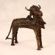 High-Quality Brass Nandi Statue in Tribal Art for Decoration