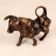 English Art Handmade Brass Statue of Fighting Bull for Decor