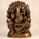 Handcrafted Brass Five Head Lord Ganesha Statue for Prayer Room