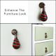 Handmade Multicolor Glass Pull Teardrop Wardrobe Knob