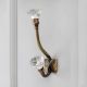 Handmade Clear Glass Iron Wall Hook