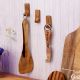 6 Pieces Small Natural Wooden No Drill Adheshive Wall Hooks
