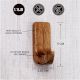 6 Pieces Small Natural Wooden No Drill Adheshive Wall Hooks