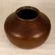 Elegant Brown Finish Brass Pot from Central India for Decor