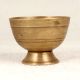Elegant Brown Brass Kumkum Tilak Bowl for Home Decor