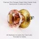 Pink Octagon Shape Glass Drawer Knob