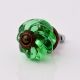 Green Interior Cut Glass Cabinet Knob