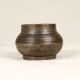 Grey Finish Brass Holy Water Pot with Needle Work for Decor