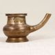 Sturdy Vintage Brass Pot with Spout for Home Decoration