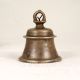 Indian Bell Metal Temple Bell in Brown Finish for Hanging