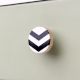 Handcrafted Round Black and White Wooden Resin Drawer Knob
