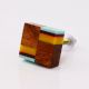 Handcrafted Square Multicolor Wooden Cabinet Knob