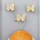 Modern Mother of Pearl and Brass Butterfly Wall Hook