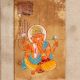 Vintage Post Card Painting of Lord Ganesha for Prayer Room