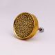 Round Brass and Wood Decorative Drawer Knob