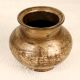Handmade Carved Brass Holy Water Pot for Home Decor