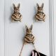 Modern Antique Rabbit Premium Iron Wall Hook in Set of 3