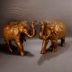 Indian Handcrafted Brass Elephant Statue in Pair for Decoration