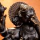 Dark Finish Dancing Lord Ganesha Brass Statue for Prayer Room