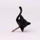 Modern Decorative Black Fox Face Iron Wall Hooks-3 Pieces