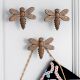 Modern Handmade Antique Honey Bee Iron Wall Hooks-3 Pieces