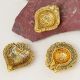 Handmade Golden Aluminium Diwali Diya For Mandir Decoration Pack of 3