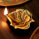 Designer Golden Aluminium Diwali Diya For Pooja Room Decoration Pack of 3
