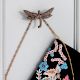 Handmade Modern Antique Dragonfly Iron Wall Hooks Pack of 3 Pieces