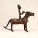 Handmade Vintage Brass Bull with Rider in Tribal Art