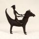 Vintage Finest Brass Horse with Rider in Tribal Art for Decor