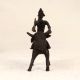 Dark Finish Brass Bull with Rider for Decor in Tribal Art