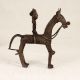 Handcrafted Tribal Art Horse with Rider Made of Brass from Bengal