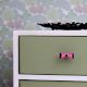 Pink and Black Iron Bow Cabinet Knob