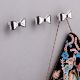 White and Black Iron Bow Modern Wall Hooks-3 Pieces