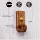 6 Pieces Small Natural Wooden Wall Hooks