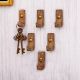 6 Pieces Small Natural Wooden Wall Hooks