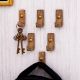 6 Pieces Small Natural Wooden Wall Hooks