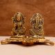 Golden Aluminium Laxmi Ganesh Diwali Oil Diya Lamp