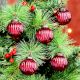 12 Pieces Glass Red Christmas Ornaments For Tree Decoration
