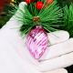 12 Pieces Glass Pink Pinecone Christmas Ornaments For Tree Decoration